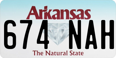 AR license plate 674NAH
