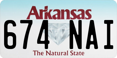 AR license plate 674NAI