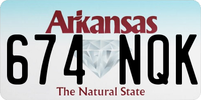 AR license plate 674NQK