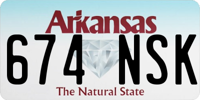 AR license plate 674NSK