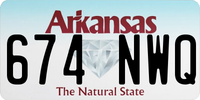 AR license plate 674NWQ