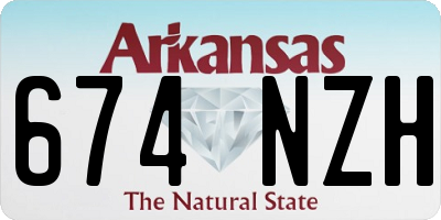 AR license plate 674NZH