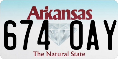 AR license plate 674OAY
