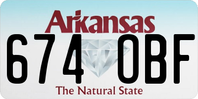 AR license plate 674OBF