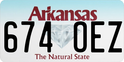 AR license plate 674OEZ