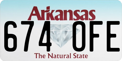 AR license plate 674OFE