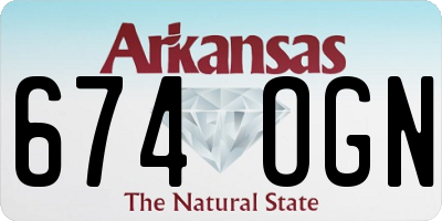 AR license plate 674OGN