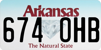 AR license plate 674OHB