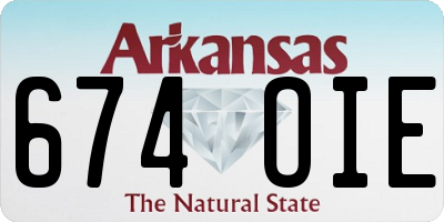 AR license plate 674OIE