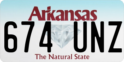 AR license plate 674UNZ