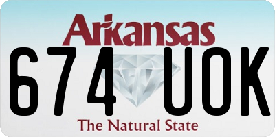 AR license plate 674UOK