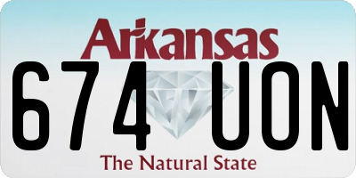 AR license plate 674UON