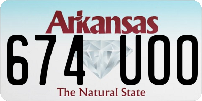 AR license plate 674UOO