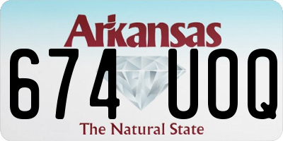 AR license plate 674UOQ