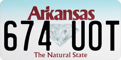 AR license plate 674UOT