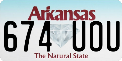 AR license plate 674UOU