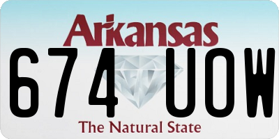 AR license plate 674UOW