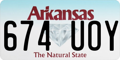 AR license plate 674UOY