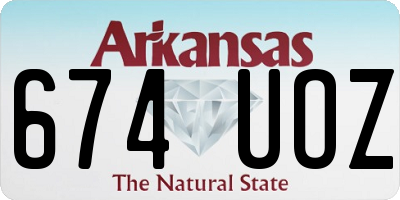 AR license plate 674UOZ