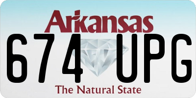 AR license plate 674UPG