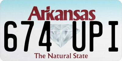 AR license plate 674UPI