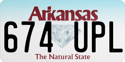 AR license plate 674UPL