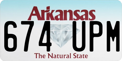 AR license plate 674UPM