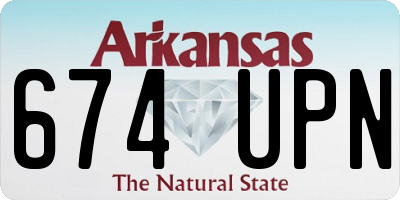 AR license plate 674UPN