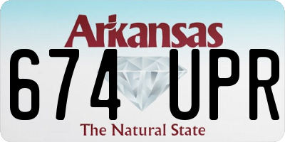 AR license plate 674UPR