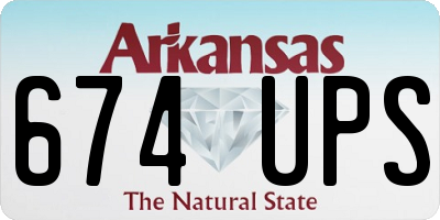 AR license plate 674UPS
