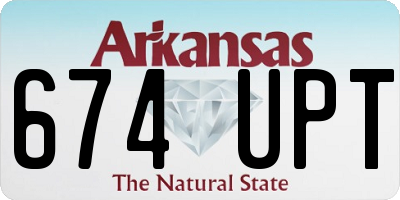 AR license plate 674UPT