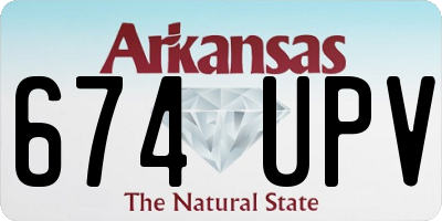 AR license plate 674UPV
