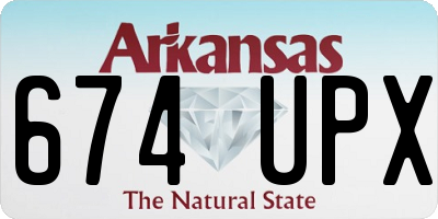 AR license plate 674UPX
