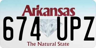 AR license plate 674UPZ