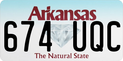 AR license plate 674UQC