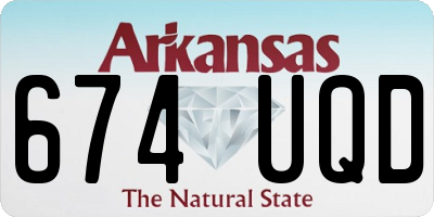 AR license plate 674UQD