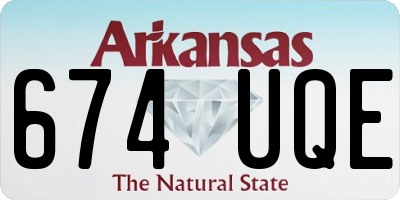 AR license plate 674UQE