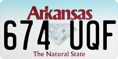 AR license plate 674UQF