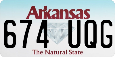 AR license plate 674UQG