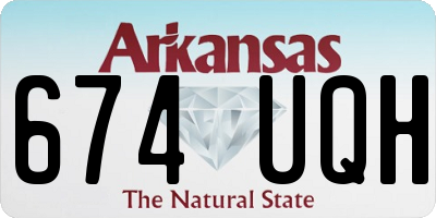 AR license plate 674UQH