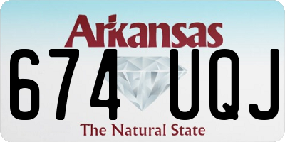 AR license plate 674UQJ