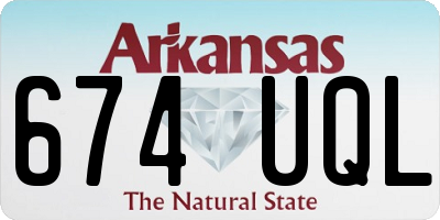 AR license plate 674UQL