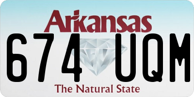 AR license plate 674UQM