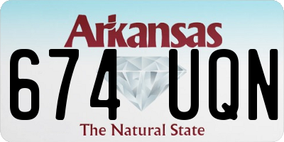 AR license plate 674UQN