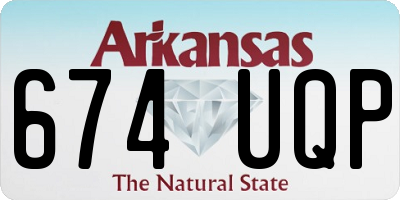 AR license plate 674UQP