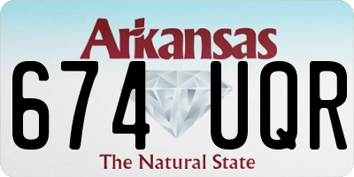 AR license plate 674UQR