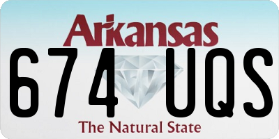 AR license plate 674UQS