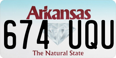 AR license plate 674UQU