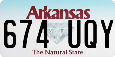 AR license plate 674UQY
