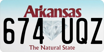 AR license plate 674UQZ